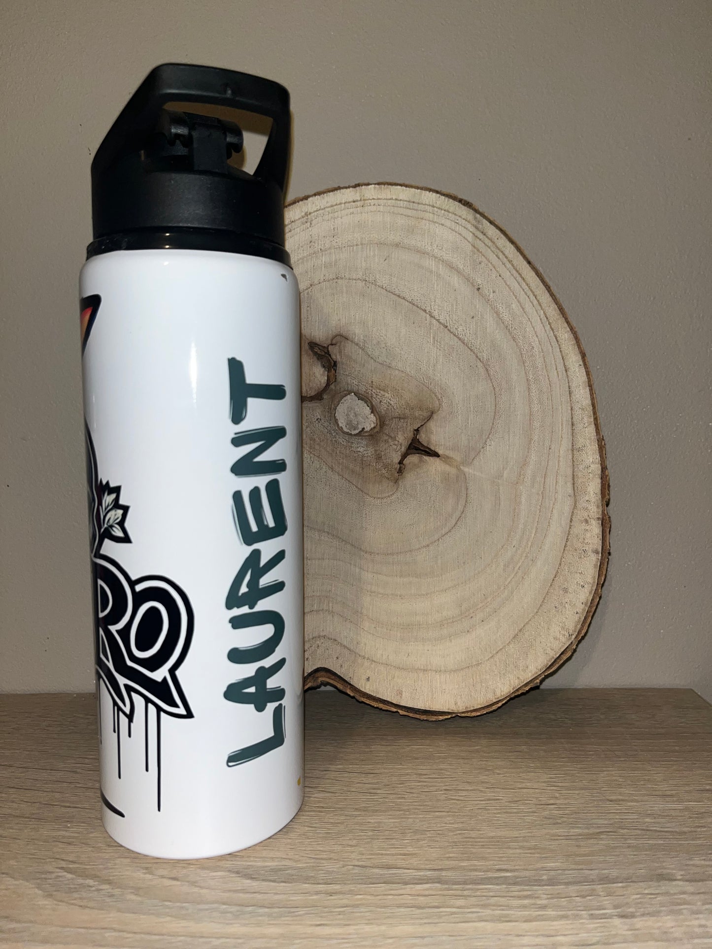 Gourde Aluminium 750ml Personnalisable – Motif + Prénom au choix