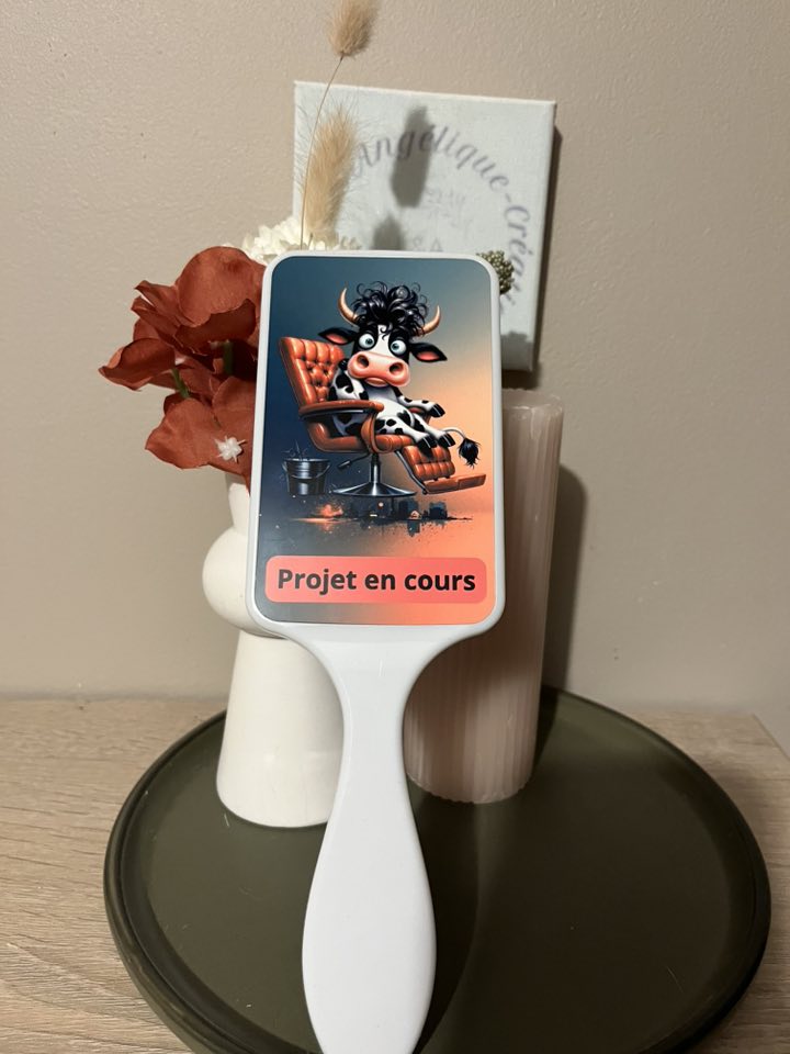 Brosse à cheveux personnalisée – Prénom & Motif au choix