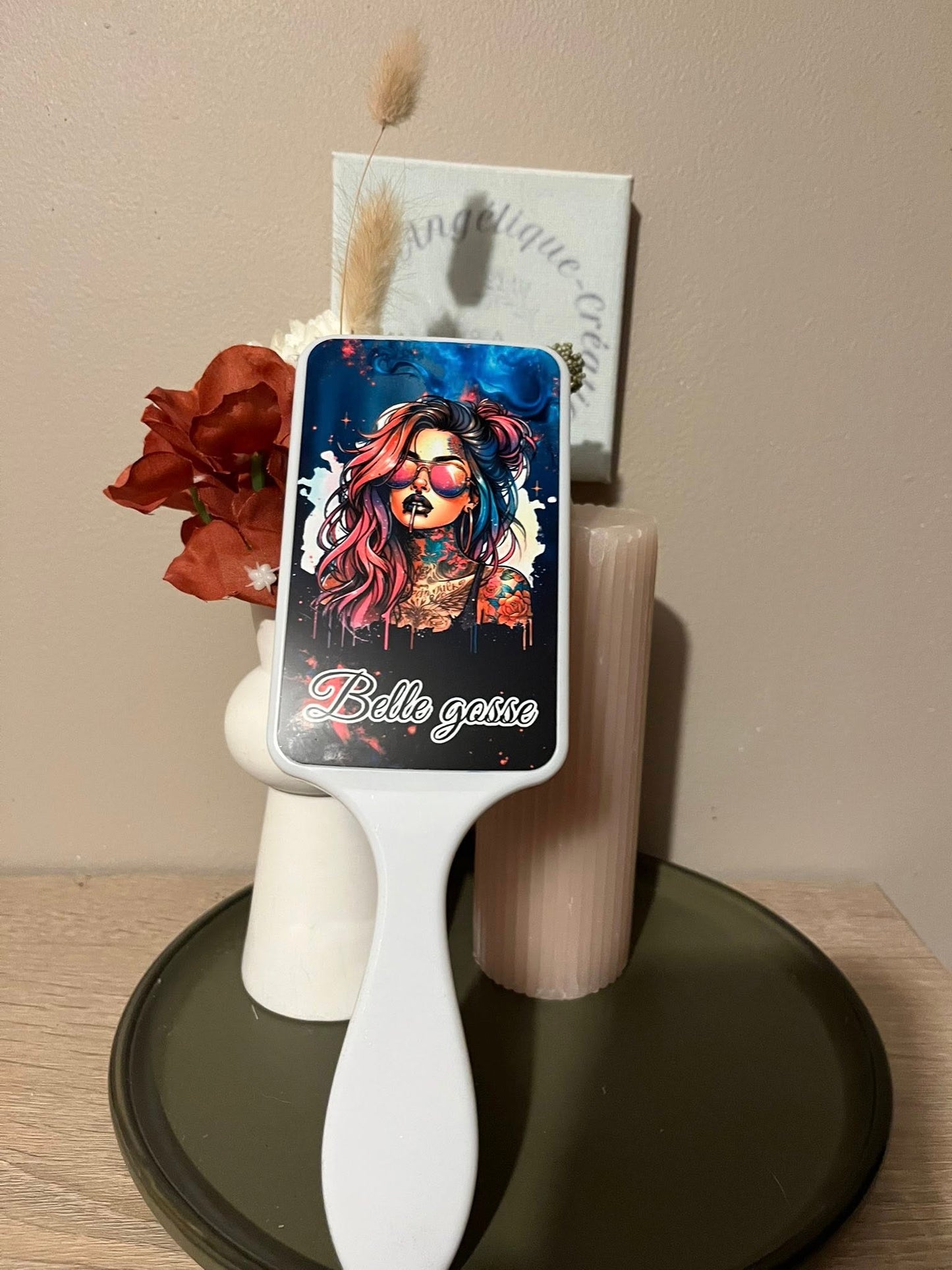 Brosse à cheveux personnalisée – Prénom & Motif au choix