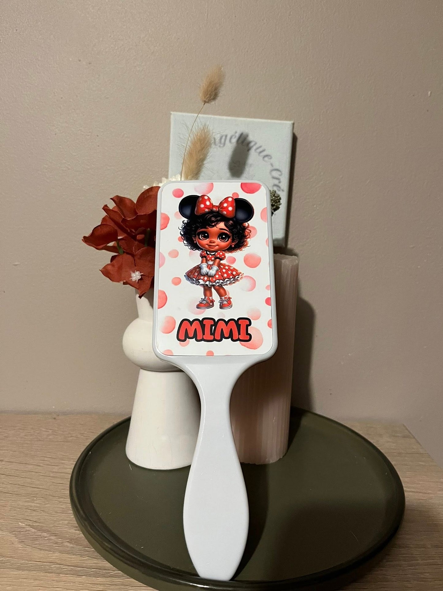 Brosse à cheveux personnalisée – Prénom & Motif au choix