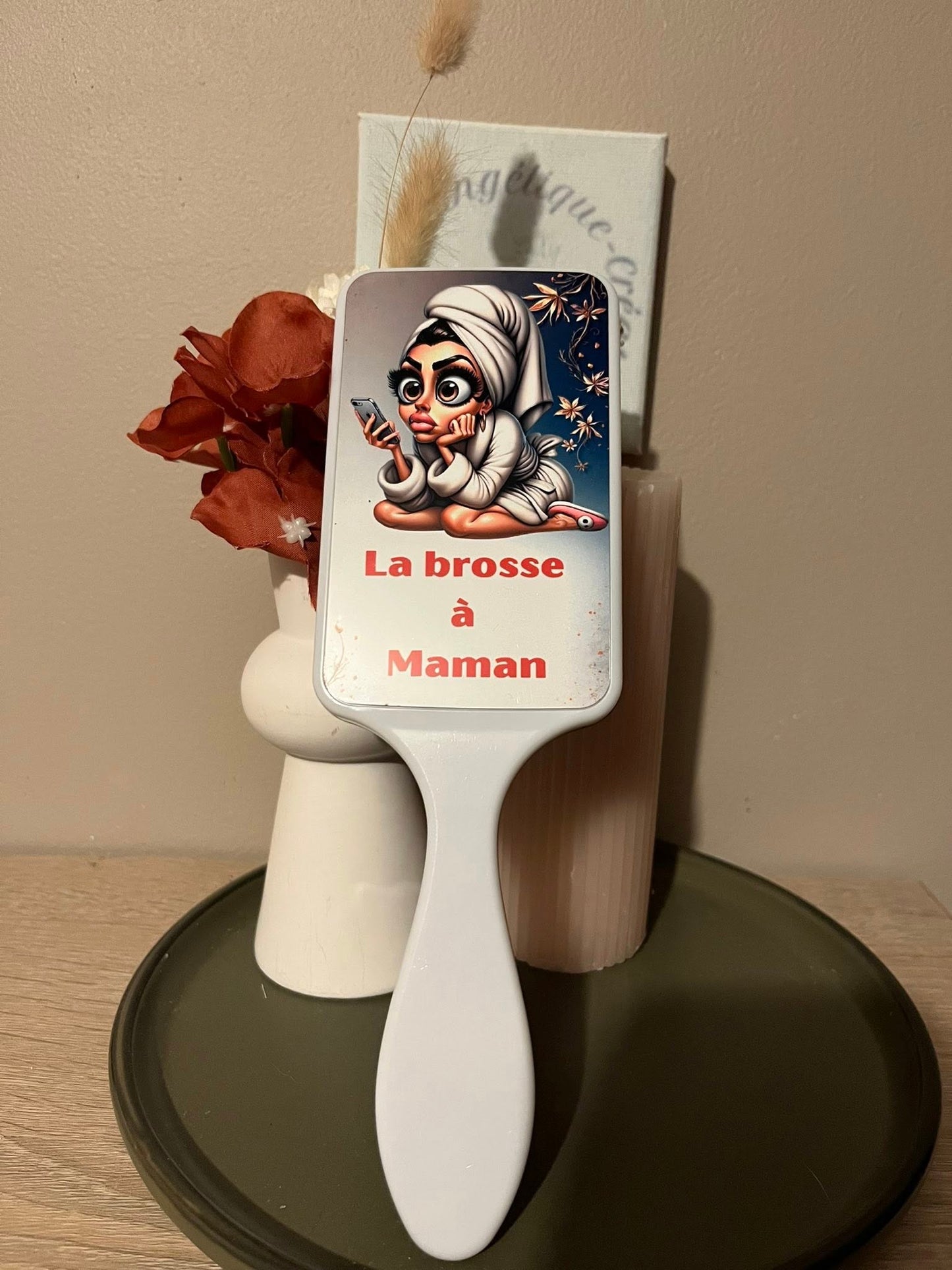 Brosse à cheveux personnalisée – Prénom & Motif au choix