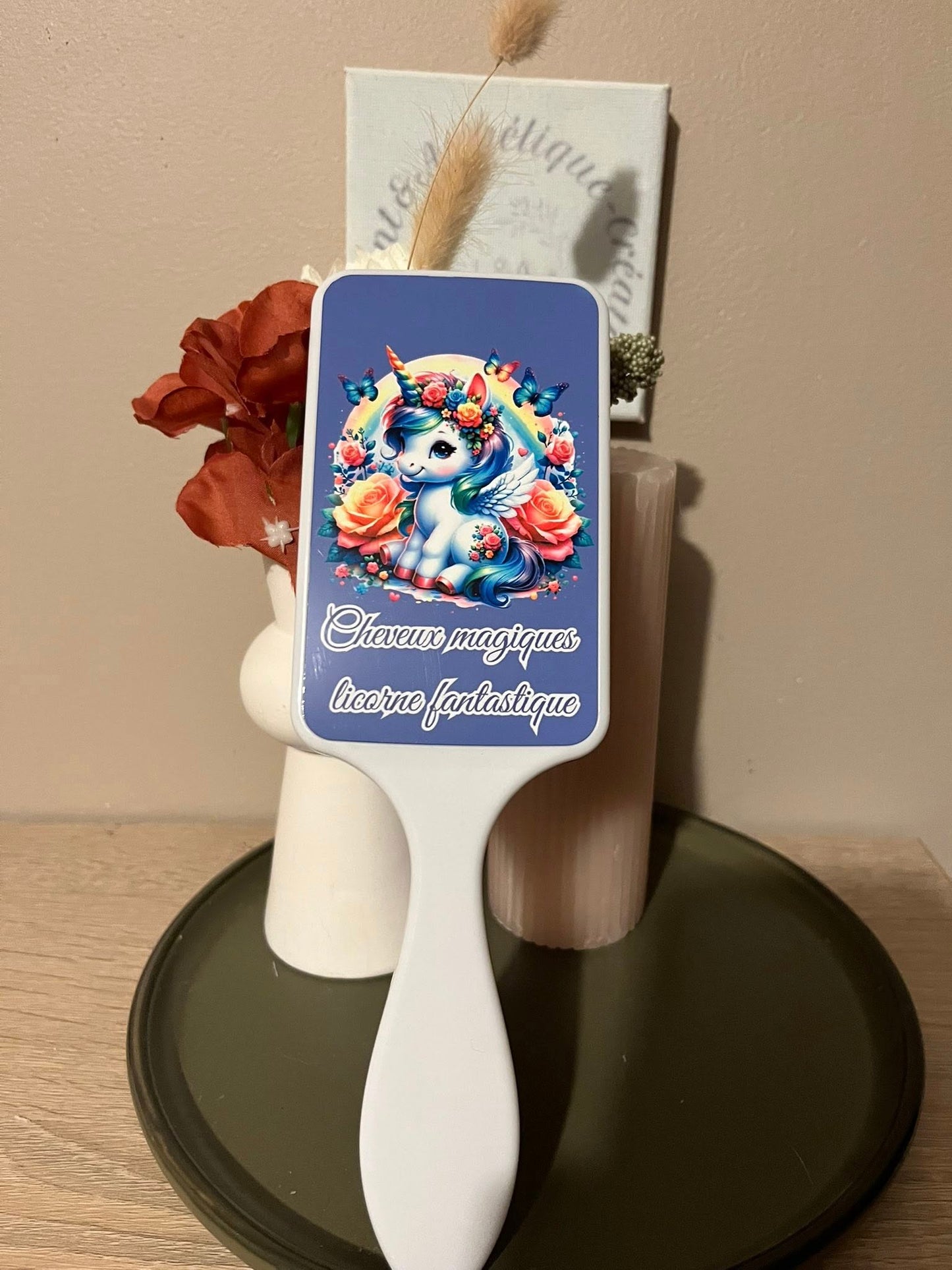 Brosse à cheveux personnalisée – Prénom & Motif au choix