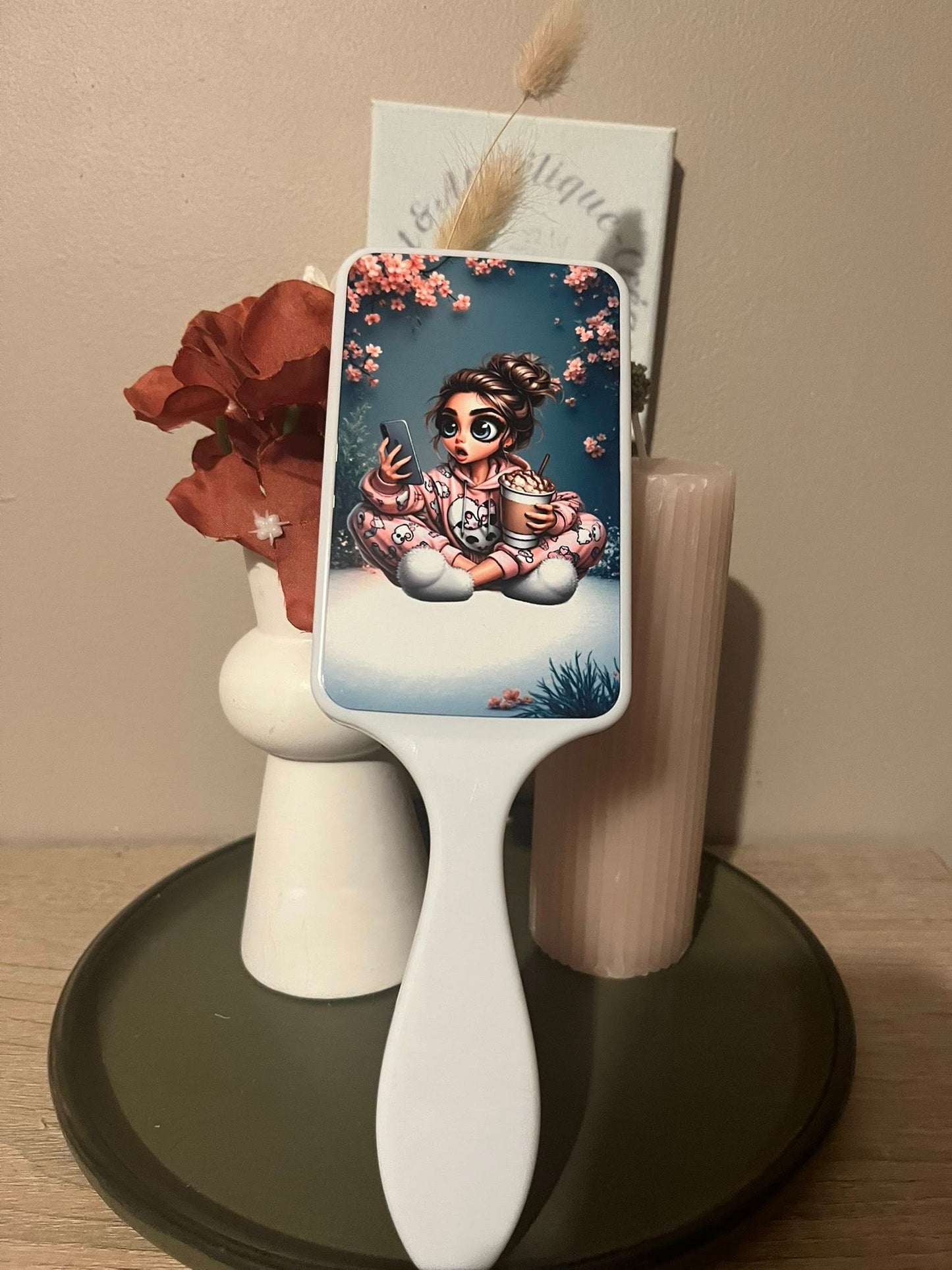 Brosse à cheveux personnalisée – Prénom & Motif au choix