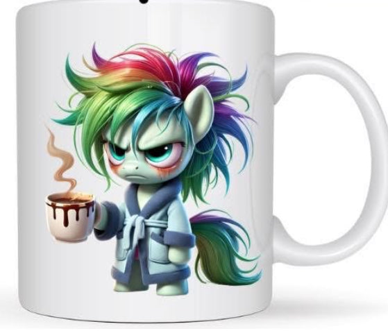 Mug matin difficile licorne