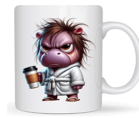 Mug matin difficile hippopotame