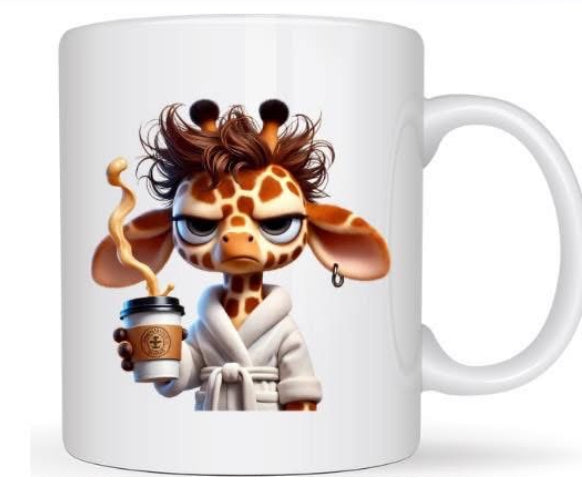 Mug matin difficile girafe