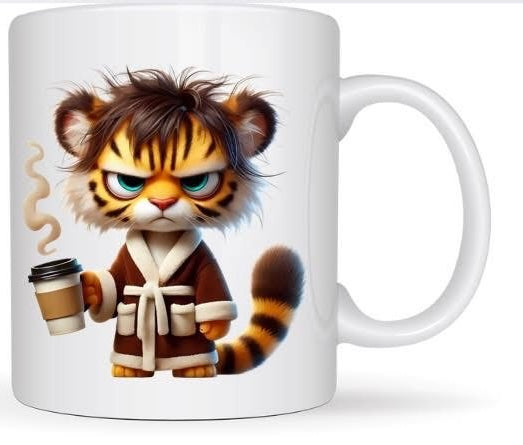 mug matin difficile tigre