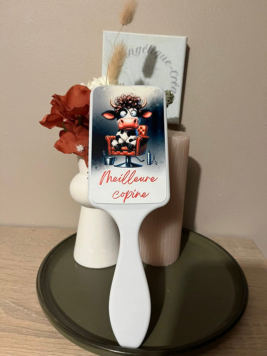 Brosse à cheveux personnalisée – Prénom & Motif au choix