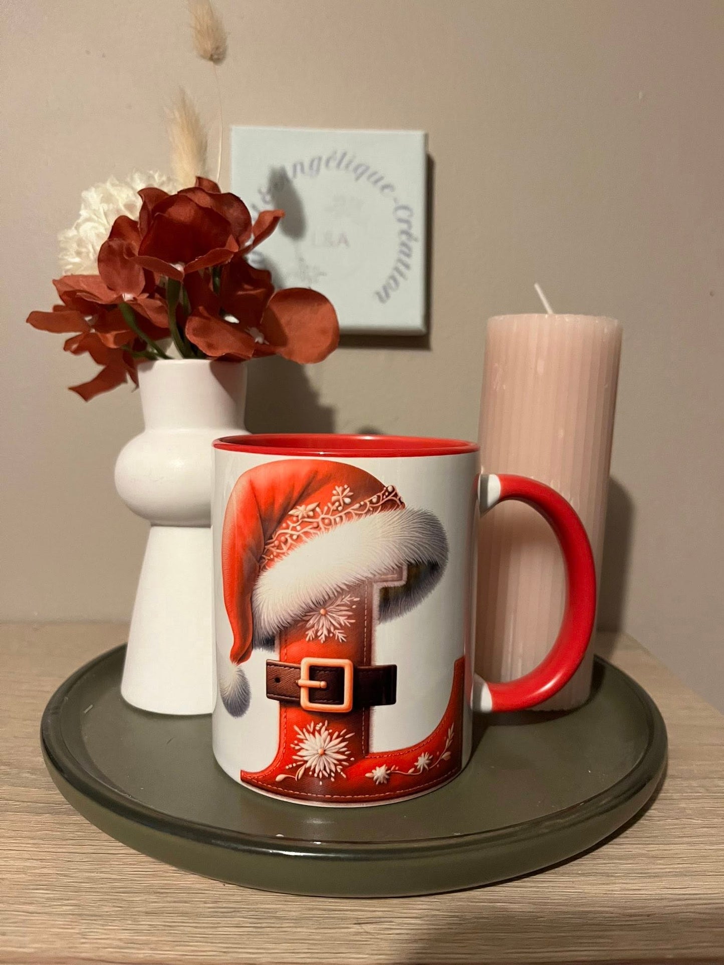 Mug Lettre Thème Noël