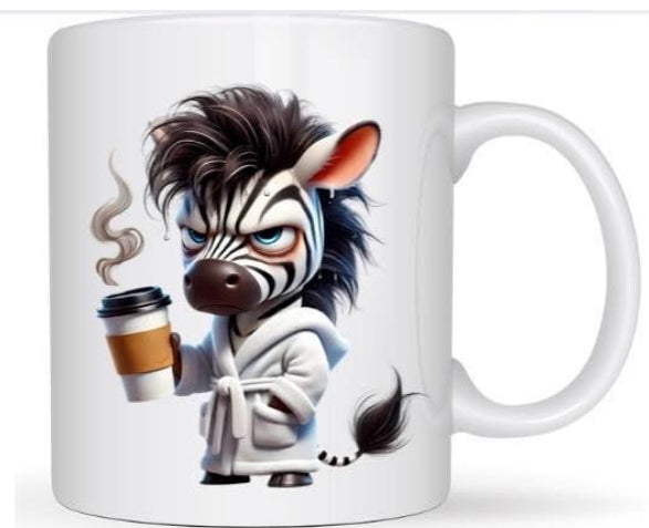 Mug matin difficile zèbre